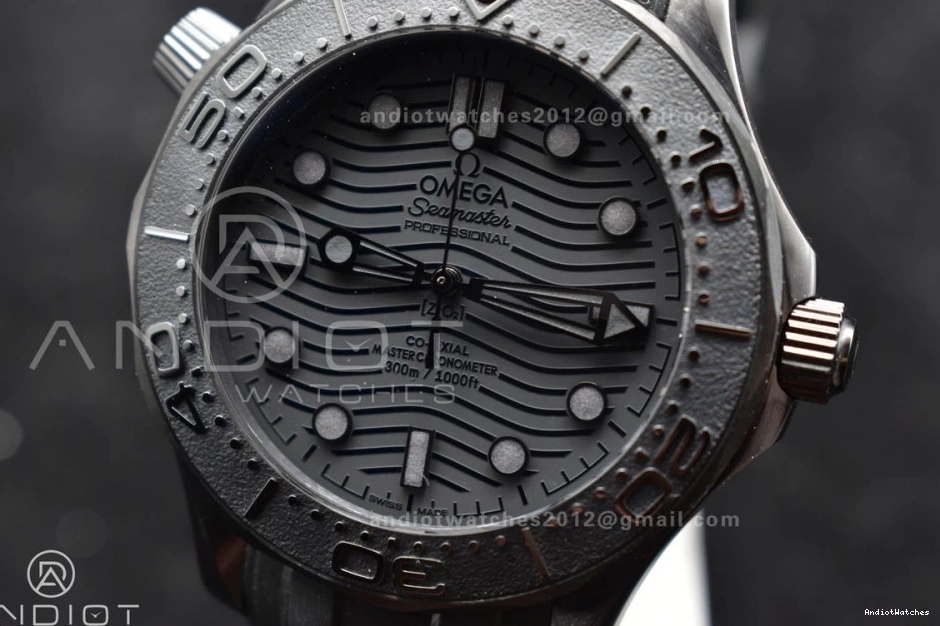 Black Best Seamaster 300m Black 1:1 1066 Edition Durable on 43.5mm Dial Rubber A Ceramic Black VSF Strap 0518